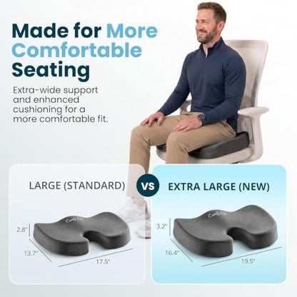 Extra Large Gel & Memory Foam Seat Cushion