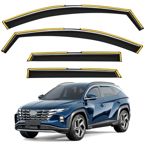 in Channel Window Visors Rain Guards for Hyundai Tucson 2022 (4 Count)