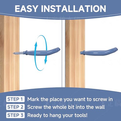 12 Pack Garage Storage System Steel U Hooks with Anti (6 Count)