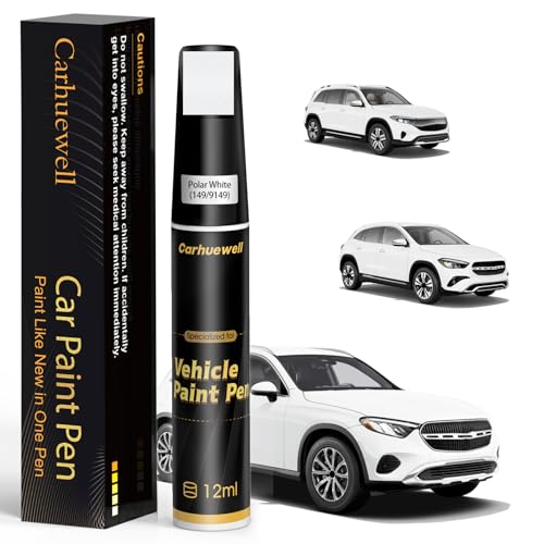 149/9149) Polar White Touch Up Paint Compatible with Mercedes-Benz, Exact Match Car Paint Pen Automotive Scratch Repair Remover Kit Quick & Easy Solution for Vehile Chips and Nicks