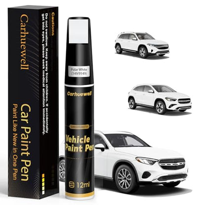 149/9149) Polar White Touch Up Paint Compatible with Mercedes-Benz, Exact Match Car Paint Pen Automotive Scratch Repair Remover Kit Quick & Easy Solution for Vehile Chips and Nicks