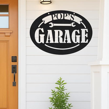 Custom Garage Workshop Metal Sign Personalized Tool Name Wall Art for Car Truck Mechanic Shop Decor Durable Steel Sign for Dad Husband Men’s Auto Workspace or Fence