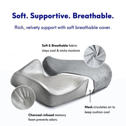 Patented Pressure Relief Seat Cushion for Long Sitting Hours on Office
