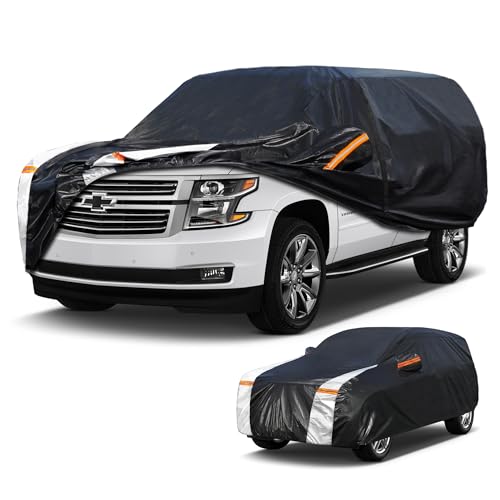 Large SUV Car Cover for Chevrolet Tahoe 100% Waterproof All Weather