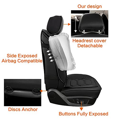 Leather Car Seat Covers Front Pair (2 Count)