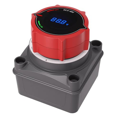 Upgrade DC 5 60V Battery Disconnect Switch with Digital Voltmeter
