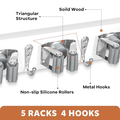 Broom Holder Wall Mount