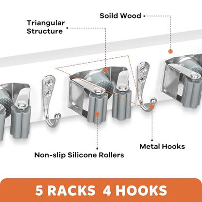 Broom Holder Wall Mount