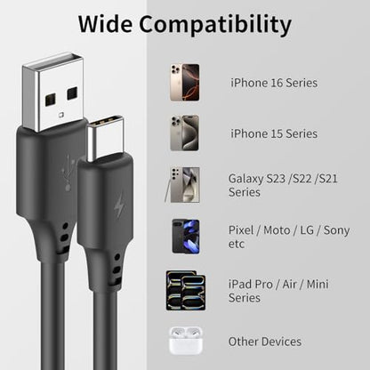 Coiled USB to USB C Cable (2 Count)