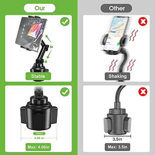 Car Cup Holder Tablet Mount for 4