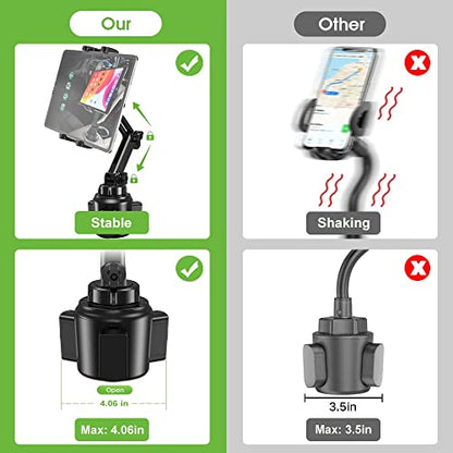 Car Cup Holder Tablet Mount for 4