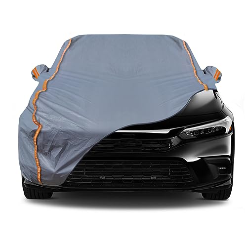 6 Layers PEVA Premium Full Car Cover Fit for Sedan hatchback Pickup SUVs MPV Rain and snow protection