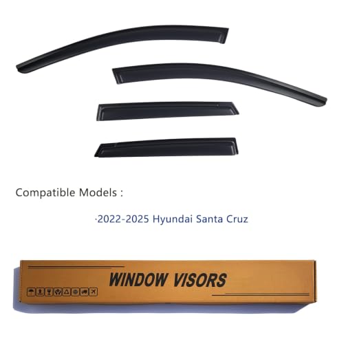 Window Visors Rain Guards fits Hyundai Santa Cruz 2022 (4 Count)