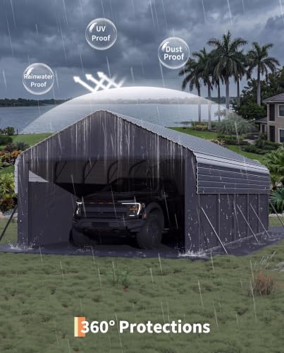12x25x9 ft Metal Carport Oversized