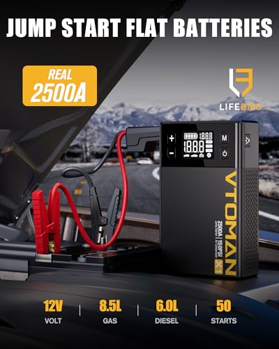 X1 Jump Starter with Air Compressor for Up to 8.5L Gas