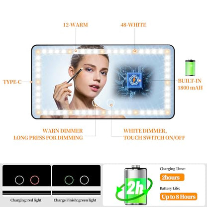Car Sun Visor Vanity Mirror with Lights