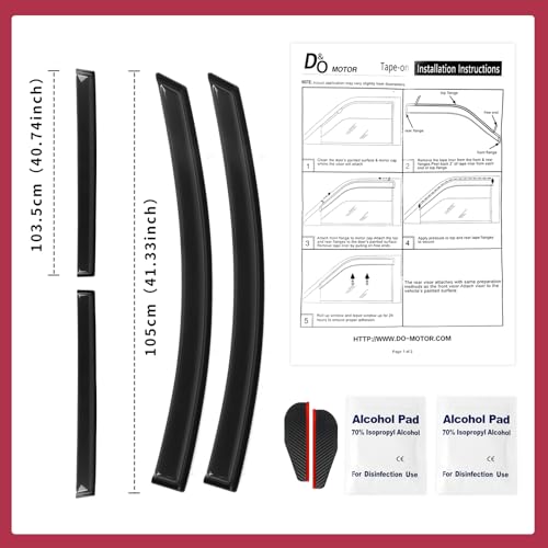 Rain Guards Window Visors Fits for 2018