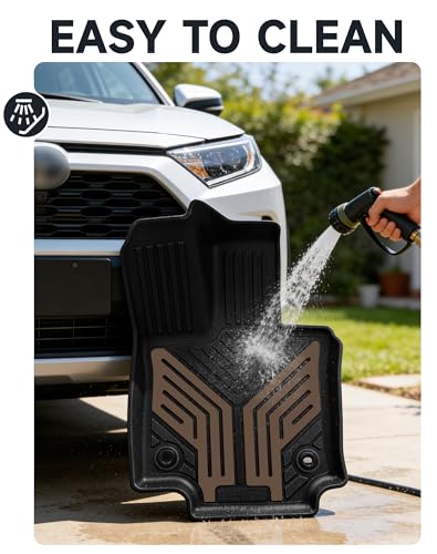 Premium Color TPE Floor Mats Custom Fit for Toyota RAV4 2019
