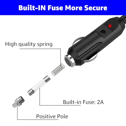 Radar Detector Power Cord for Cobra Rad480i 350 380 450 etc. 6.5FT (6.6 Foot)
