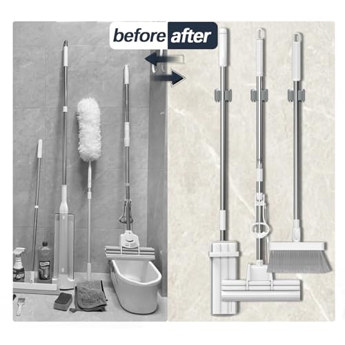12 Pack Mop and Broom Holder Big Size Hanging 1 KG Extra (12 Count)