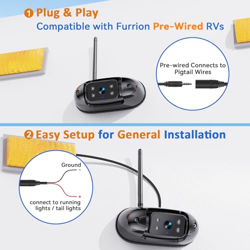 HD 1080P RV Backup Camera Wireless Easy Install