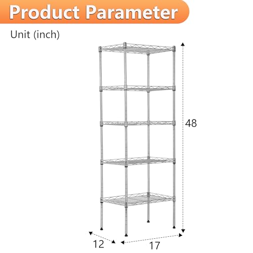 5 Tier Wire Storage Shelves
