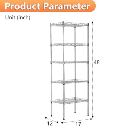 5 Tier Wire Storage Shelves