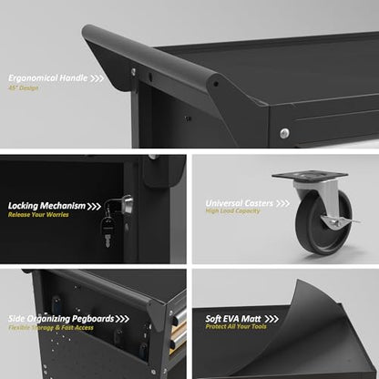 5 Tier Heavy Duty Rolling Tool Cart