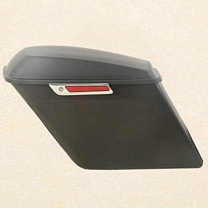 Motorcycle Stretched Saddlebags with Black Conversion Brackets Fit For Harley Softail Deluxe Heritage Softail 1984