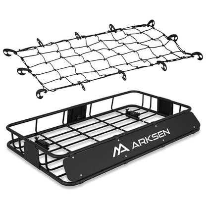 30" x 50" x 6" Extra Wide Roof Rack Basket with Net