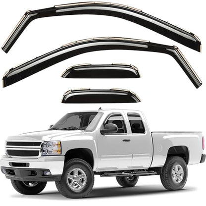 Window Deflectors Smoke Tinted in (4 Count)