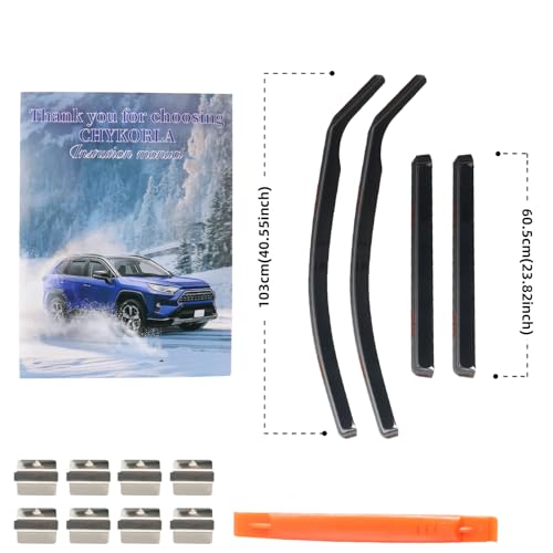 in Channel Rain Guards for Chevrolet Chevy Traverse 2018 2019 2020 2021 2022 2023 (4 Count)