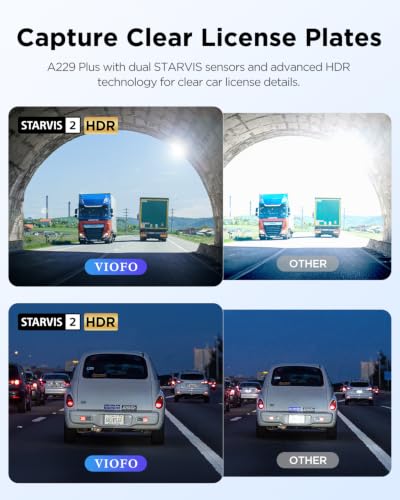 A229 Plus Dash Cam Front and Rear