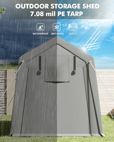 7 x 12 ft Carport Storage Shed
