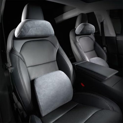 Car Headrest Pillow & Lumbar Support Pillow Set for Tesla Model 3