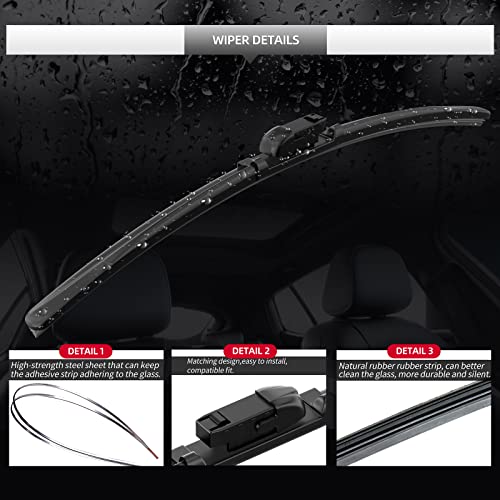 Front Windshield Wiper Blades for BMW X4 2019