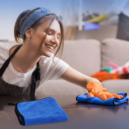 80 Pcs Blue Microfiber Towels (80 Count)