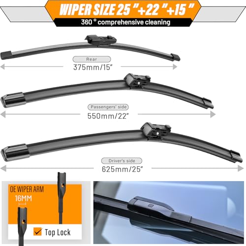 Windshield Wiper Blade Replacement for Volkswagen Tiguan 2018