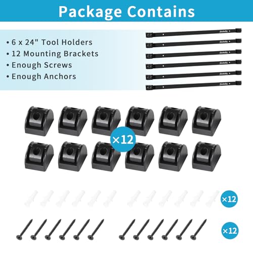 6 Pieces 24" Magnetic Tool Holder Strip (6 Count)