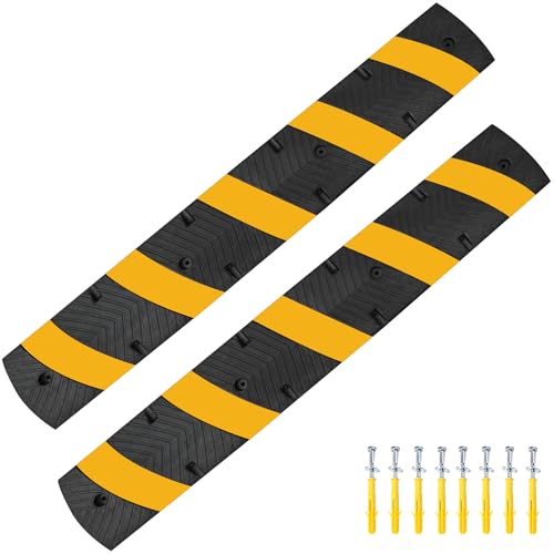 2 Pack 6FT Speed Bumps with 8 Bolts (2 Count)