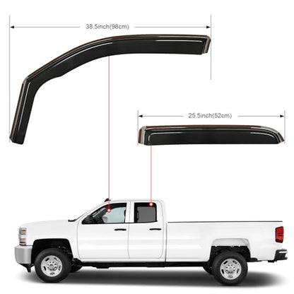 In Channel Window Deflectors for Ram 1500 2019