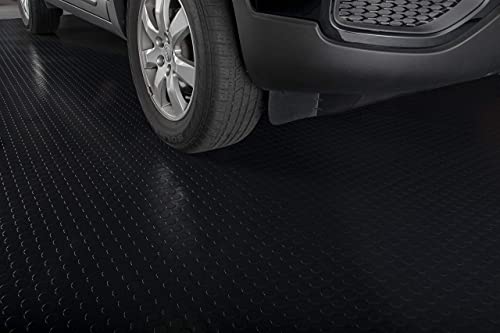 Large Coin Pattern Vinyl Garage Floor Protector Mat