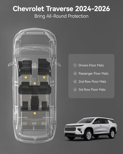 Floor Mats for Chevy Traverse & GMC Acadia 2024