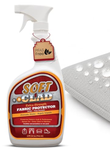 Extra Strength Fabric Protector Spray Prevents Stains and Repels Liquids. SoftClad Guards Furniture (32 Fl Oz)