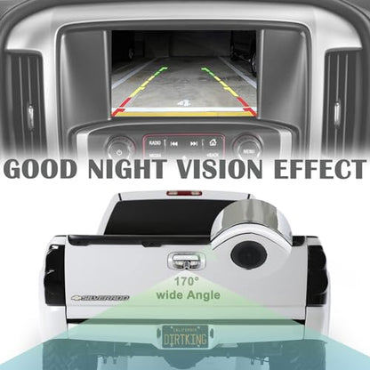 Backup Camera Tailgate Handle Rear View Camera Liftgate Latch Handle Chrome Compatible with 1999