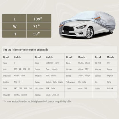 6 Layers Full Car Cover for Sedan