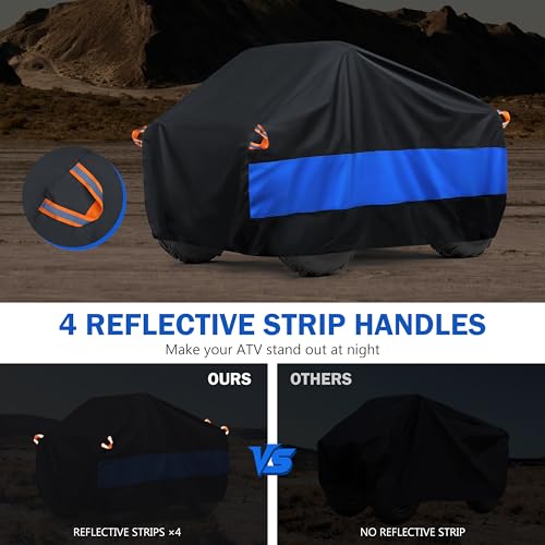 ATV Cover Waterproof Heavy Duty Universal Quad Cover Outdoor Storage Cover 4 Wheeler UV Protection for Polaris Yamaha Honda Suzuki Kawasaki