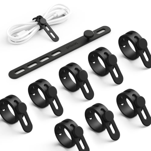 10 Pack Silicone Cable Ties Cord Organizer (10 Count)