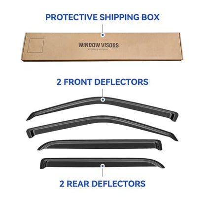 Window Visors Rain Guards for 2001 2002 2003 Ford F150 Crew
