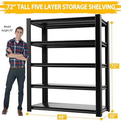 Standing Shelf Units 72" H x 48″W x 20" D